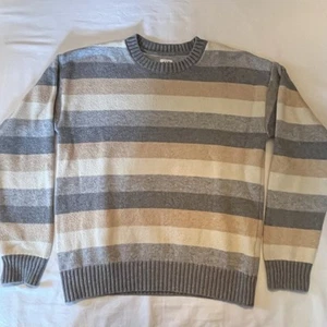 Gap Kids Multicolor Neutral Striped Sweater Long Sleeve Crewneck Size XXL - Picture 1 of 13