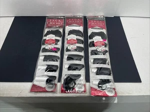 (3) Saga Crochet 100% Human Hair Braids Standard Type Loose Deep 18'' Color 1 - Picture 1 of 8