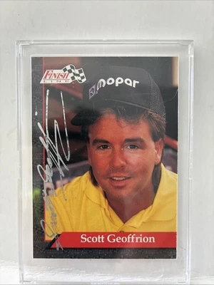 Tarjeta de carreras de arrastre firmada por Scott Geoffrion NHRA Pro Stock Foto 1 de 2