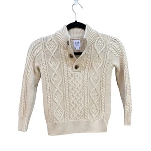 GAP KIDS Cream Cable Knit Sweater, youth XS - Picture 1 of 4