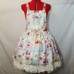 Abito gonna maglione porta posta coniglietto blu chiaro Lolita - Foto 1 di 11