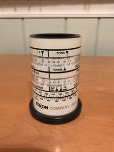 Vintage Exxon Oil Gas Pen Holder Circular Temperature Conversion Scale Ruler - Picture 1 of 8