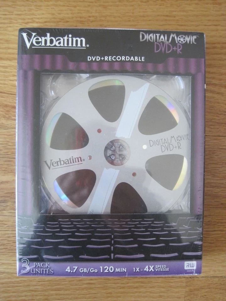 Verbatim DVD R Recordable Digital Movie 3 Pack - Image 1 of 3