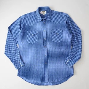 Ruddock Westernshirt Perle Snap Langarm Cowboy Ranchwear blau Herren Größe XL - Bild 1 von 14