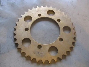 NEW OLD STOCK GOLD MOTOR BIKE REAR SPROCKET 36T 9MM X 36 TOOTH 190MM OD 90MM ID - Picture 1 of 11