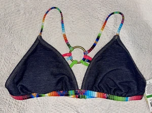 Hobie Top Swim Bikini Triangle Blue L - Picture 1 of 5