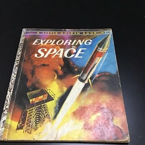 Exploring Space Vintage Children's Little Golden Book #342 Hardcover - Picture 1 of 4