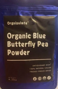 Orgnisulmte Organic Blue Butterfly Pea Powder Premium Blue Matcha Tea 4.23 oz - Picture 1 of 2