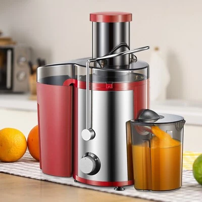 Extractor exprimidor 800W, conducto de 3" para frutas y verduras, acero inoxidable, sin BPA Foto 1 de 4