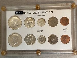 US COINS 1964 MINT SET 10 Coins-90% Silver