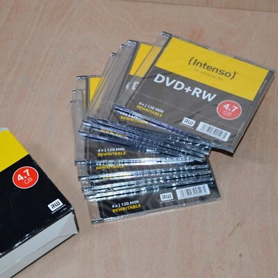 10 Intenso DVD+RW 4.7GB 4 x 120 Min Slimcase Sealed Box of 10 - Image 1 of 4