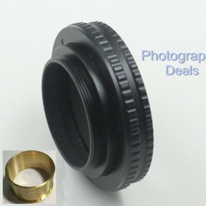 Brass M42-M42 10mm-15.5mm Adjustable Focus Helicoid Adapter Macro Extension Tube