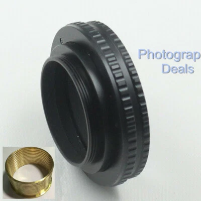 Brass for M42 to M42 10mm-15.5mm Adjustable Focus Helicoid Adapter Macro Tube - Image 1 of 4
