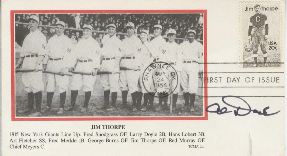 ALVIN DARK - PORTADA ORIGINAL AUTOGRAFIADA PRIMER DÍA - GIGANTES DE NUEVA YORK - CAMPEÓN 1954 Foto 1 de 1