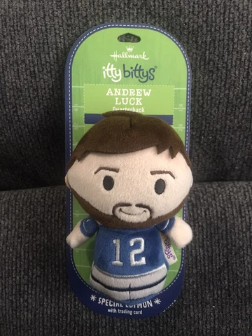 Hallmark Itty Bittys NFL Andrew Luck with Trading Card NWT Cover