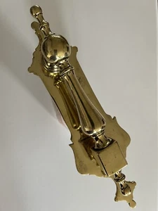 Aufgewonnener alter antiker viktorianischer verzierter massiver Messing 103⁄4"" Türklopfer (KN140) - Bild 1 von 7