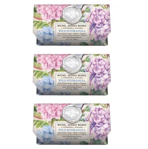 Set/3 Michel Design Works 8,7 Oz. handwerkliche Badeseife Wildhortensie - Bild 1 von 1