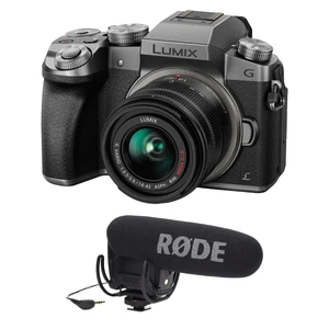 Panasonic LUMIX DMC-G7 Mirrorless Camera with 14-42mm Lens, Silver W/Rode Mic - Picture 1 of 10