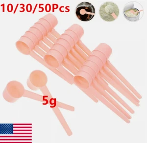 10-50Pcs Pink Plastic Coffee Measuring Spoon Protein Powder Scoops Condiment US - Picture 1 of 20