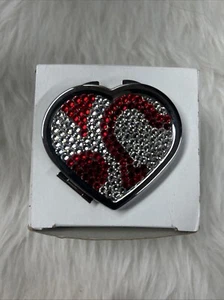 Swarovski Crystal Heart Compact Mirror 2” - Picture 1 of 4