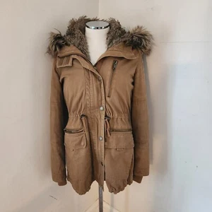 Parka donna con cappuccio Garage 3 in 1 linea pelliccia marrone taglia small - Foto 1 di 5