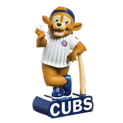Chicago Cubs Clark Mascot Indoor Outdoor 12" Resin Statue MLB Ryne Sandberg New Cover