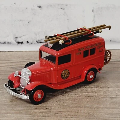 ELIGOR 1932 FORD SAN FRANCISCO FIRE DEPT TRUCK LADDER RED HOBBYCAR DIE CAST 1:43 - Image 1 of 4