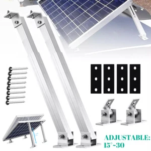 2Pack Solar Panel Stand Mounting Brackets Tilt Mount Fixing Wall Roof Adjustable - Picture 1 of 18