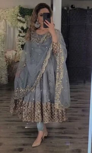 INDIAN DESIGNER NEW SALWAR KAMEEZ WEDDING BOLLYWOOD PAKISTANI PARTY WEAR DRESS - Picture 1 of 16