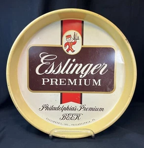 Vintage ESSLINGER PREMIUM Metal Beer Serving Tray 13" Round (HNT) - Picture 1 of 8