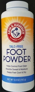 Arm & Hammer Foot Powder Cornstarch Talc-Free Absorbs Wetness 5 Oz - Picture 1 of 3