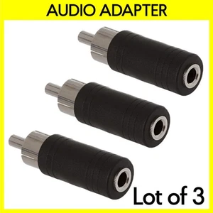 3 PCS RCA to 3.5mm Audio Adapter 1/8" AUX Jack to RCA Plug Connector Converter - Picture 1 of 3