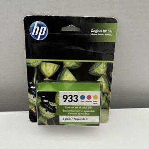 Genuine HP N9H56FN 933 Cyan Magenta and Yellow Ink Cartridges 3 Pack EXPIRED - Picture 1 of 4