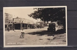 VICTORIA, HEPBURN SPRINGS, STREET SCENE, c1920 real photo ppc., unused. - Picture 1 of 1