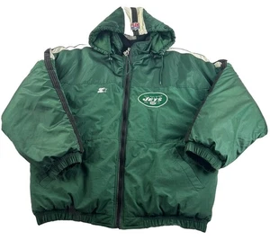 NFL New York Jets STARTER jacket PRO LINE Winter Puffer Coat Mens 2XL XXL - Picture 1 of 10
