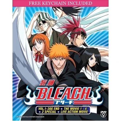 BLEACH VOL.1-366 END + 4MOVIE + 2 SPECIAL + LIVE ACTION ANIME ENGLISH DVD - Image 1 of 4