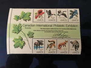 US Briefmarken Canadian Philatelic Exhibition Block of Eight 13 Cent Stamps - Bild 1 von 1