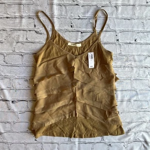 Old Navy Damen Stufen Rüschen braun hellbraun Camisole Top Small neu mit Etikett Bauern Boho - Bild 1 von 11