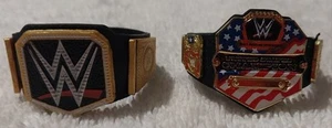 Mattel WWE Elite U.S. And Universal Champion Action Figure Belt Lot Of 2 - Picture 1 of 7