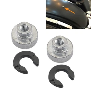 2x Aluminum Chrome Rear Fender Seat Bolt Screw Mount Nut Kit For Harley Davidson - Picture 1 of 23