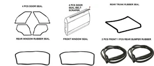 Sellos de ventana de parachoques de puerta de goma completa para Mercedes Benz W116 14 piezas - Imagen 1 de 1