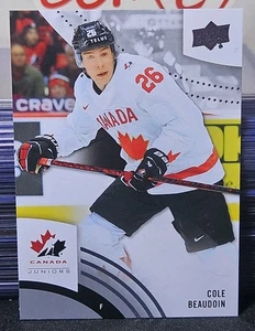 2025 UD Team Canada Cole Beaudoin 🇨🇦🇨🇦🇨🇦 Utah Mammoth Prospect - Picture 1 of 2