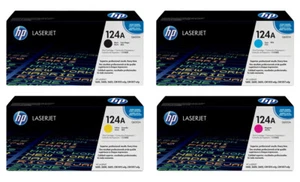 KIT 4 TONERS ORIGINAL HP 124A - KIT 4 COULEURS NOIR - CYAN - YELLOW - MAGENTA - Bild 1 von 10