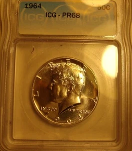 1964 ICG Proof - PR68 Silver Kennedy Half Dollar - Picture 1 of 4