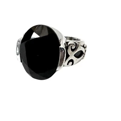 Silpada Retired R1410 Black Chalcedony Onyx Ring Size 6 - Image 1 of 4