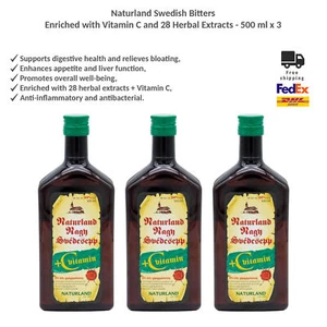 Naturland Schwedische Bitterstoffe angereichert mit Vitamin C und 28 Kräuterextrakten 3x500ml - Bild 1 von 7