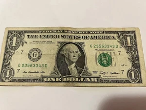 One 1 Dollar Bill Series Low Green Seal Whitesquirrelcoins - Picture 1 of 3