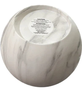 Bath & Body Works Marble Style Orb Single Wick Candle Holder Black & White- New - Picture 1 of 4