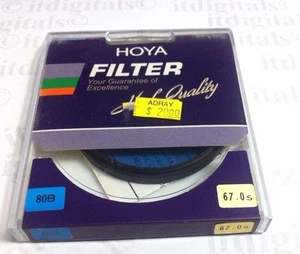 Genuine Hoya 67mm 80B 80-B 80 B Blue Glass Lens Filter 67 mm Japan OEM - Picture 1 of 3