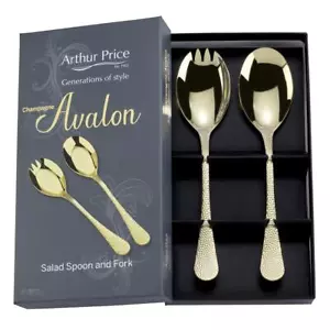 Par de servidores de ensaladas Arthur Price Champagne Avalon acero inoxidable 18/10 - Imagen 1 de 1